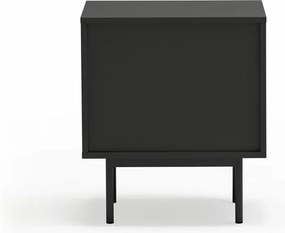 Noptieră neagră cu aspect mat Sierra – Teulat