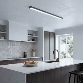 LED Aplicat/pandantiv pe cablu LED/44W/230V 6000K 120 cm negru