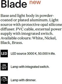 Lampadar LED minimalist BLADE PT OTTONE H-251,2cm