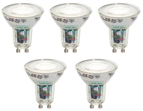 Set de 5 becuri LED inteligente GU10 50mm clare 4.8W 400 lm 1800-6500K