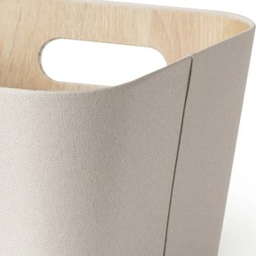 Set de 2 coșuri de depozitare Kitchisimo 27 × 27 ×16 cm, crem, M