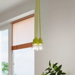 Lustră pe lanț DIEGO 3xE27/60W/230V galbenă