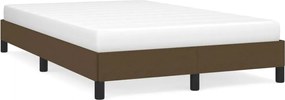vidaXL Cadru de pat fără saltea țesătură maro 120x190 cm țesătură