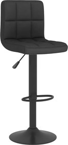vidaXL Scaun de bar, negru, material textil