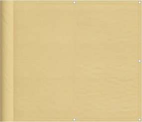 vidaXL Paravan de balcon, nisipiu, 90x300 cm, 100% poliester oxford