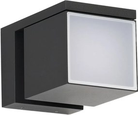 Aplica LED iluminat exterior modern IP54 CUBIC 18W 3000K gri