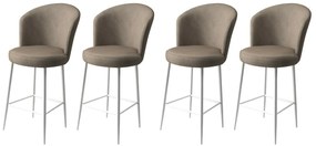 Set de scaune de bar Fora Cappuccino și Alb, 4buc., 4 buc