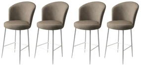 Set de scaune de bar Fora Cappuccino și Alb, 4buc., 4 buc