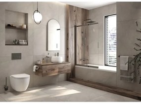 Deante CGRD6ZPW - Vas WC suspendat rotund cu capac SoftClose, ceramică, alb