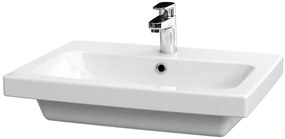 Lavoar baie suspendat alb lucios 55 cm, dreptunghiular, Cersanit Colour
