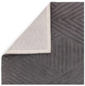 Covor gri antracit din lână 160x230 cm Hague – Asiatic Carpets