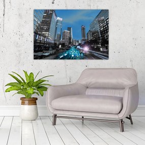 Tablou cu oraș nocturn (90x60 cm)