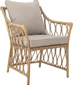 Set fotoliu și taburet din polirattan, L66×H82×W72 cm, „Belluce"