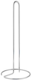 Suport vertical pentru prosoape de bucătărie din hârtie argintiu lucios din oțel ø 14 cm Luxy – Metaltex