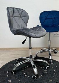 OFERTA Scaun de birou gri AVOLA VELVET II. calitate