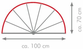 RIDDER 58200 Ombrella cabină de duș pliabilă 100 x70 cm, transparentă