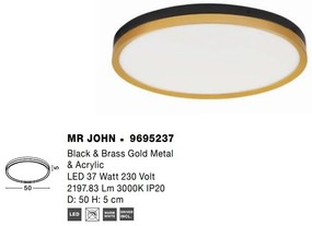 Plafoniera moderna LED MR JOHN, diametru 50cm