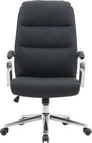 Scaun lemn masiv de birou negru/crom Ergo Professional