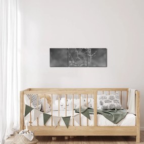 Tablou - Pajiște de țară (cu ceas) (90x30 cm)
