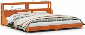 vidaXL Cadru de pat fără saltea, maro ceruit 200x200 cm lemn masiv pin