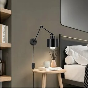 Aplica de perete 1xE27/20W/230V neagră