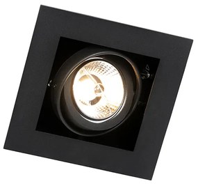 Spot modern îngropat negru reglabil - Oneon 70