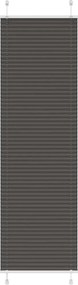 vidaXL Jaluză plisată negru 55x200 cm Lățime țesătură 54,4cm poliester