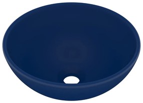 Chiuveta baie lux albastru inchis mat 32,5x14cm ceramica rotund matte dark blue