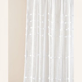 Perdea albă de înaltă calitate Marisa cu bandă de agățat 200 x 250 cm