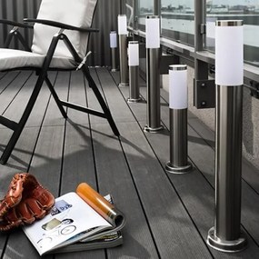 Lampă LED RGBW dimabilă pentru exterior LIVIA 1xE27/6,5W/230V 45 cm IP44 argintie