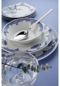 Set veselă 26 piese alb/albastru/porțelan