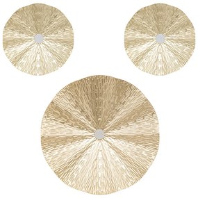 Decorațiune de perete MET Leslie aurie x3