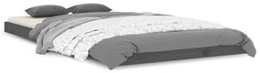 823456 vidaXL Cadru de pat, gri, 100x200 cm, lemn masiv de pin