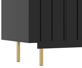 Dulap minimalist pentru sufragerie, Negru | Aosom Romania