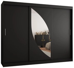 Dulap de haine 250 cm Milain (Negru). 1126016