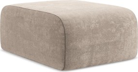 Taburet maro deschis cu tapițerie din chenille Lani – Makamii