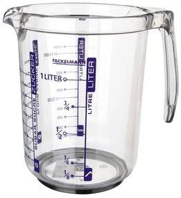 Cana gradata pentru masurat Fackelmann 41355, 1l, 16,5x12 cm, Incolor