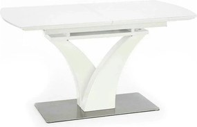 Masa extensibila 80 cm PALERMO, alb, sticla/otel