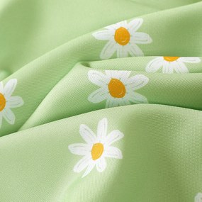 Goldea față de masă teflonată - margarete pe verde - rotundă Ø 100 cm