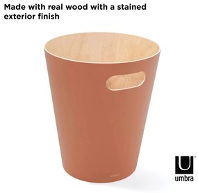 Coș de gunoi din lemn 7,5 l Woodrow – Umbra