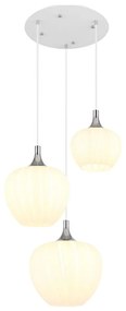 Lustră pe cablu Globo 15548-3HW MAXY 3xE27/40W/230V alb