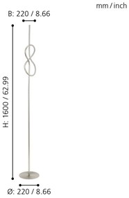 Eglo 97942 - Lampadar LED NOVAFELTRIA LED/13W/230V