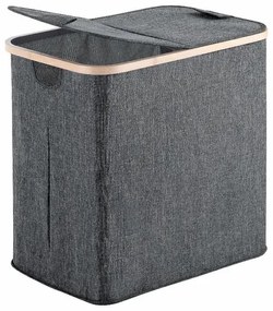 GEDY 133808 Yoshi coș pentru rufe 53 x 51 x 34 cm,bambus, gri