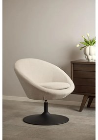 Fotoliu bej pivotant cu tapițerie din chenille Center – Actona