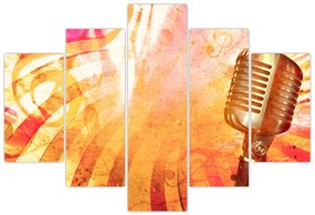 Tablou - Microfon retro (150x105 cm)
