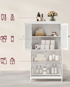 Dulap baie LAVORANO 110x60 cm, alb