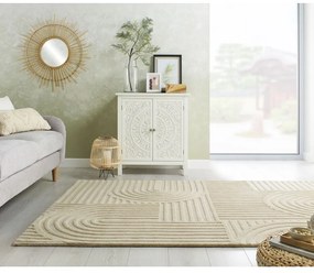 Covor bej din lână 200x290 cm Zen Garden – Flair Rugs