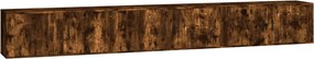 vidaXL Dulapuri TV montate pe perete 3 buc stejar afumat 100x34,5x40cm