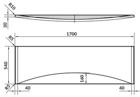 Masca frontala cada 170 cm Cersanit Virgo Intro Zen