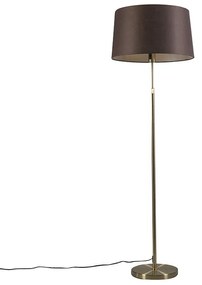 Lampă de podea auriu/alamă cu abajur maro 45 cm reglabil - Parte